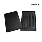 senator® Image Black Line Set Kugelschreiber und Füllhalter mit Lederetui