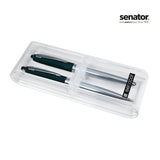 senator® Nautic Soft Touch Set, Kugelschreiber und Rollerball mit Etui