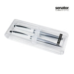 senator® Nautic Soft Touch Set, Kugelschreiber und Rollerball mit Etui